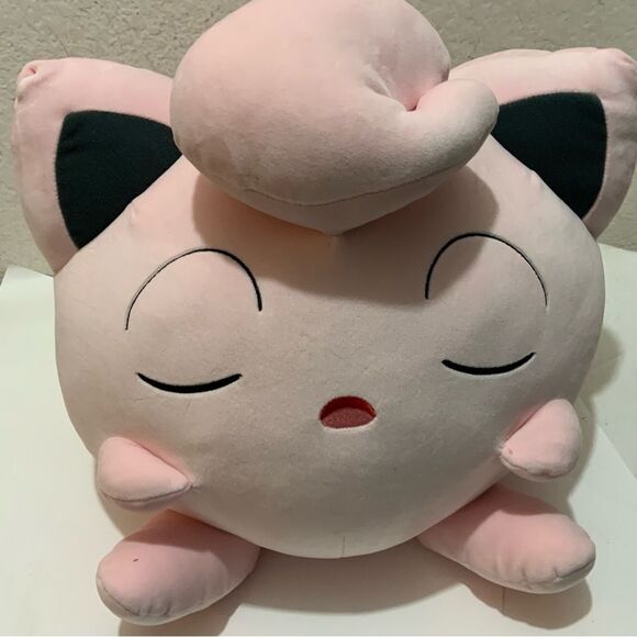 New Pokemon Jigglypuff Sleeping Plush pink 13” 2023 - Picture 8 of 8